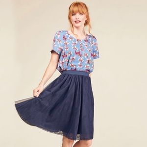 ModCloth Navy Tulle Skirt